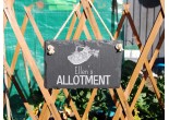 hand cut welsh slate garden sign for allotment
